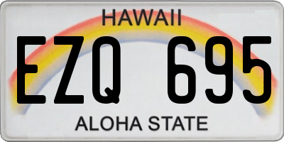 HI license plate EZQ695