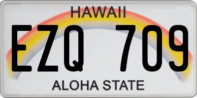 HI license plate EZQ709