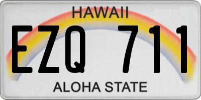 HI license plate EZQ711