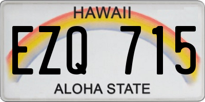 HI license plate EZQ715