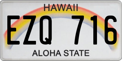 HI license plate EZQ716