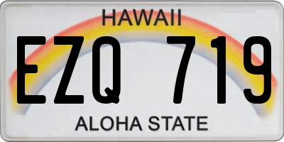HI license plate EZQ719