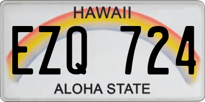 HI license plate EZQ724