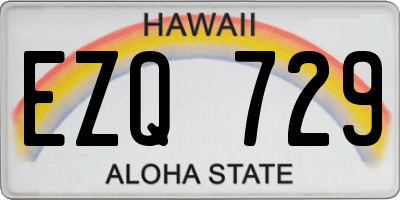 HI license plate EZQ729