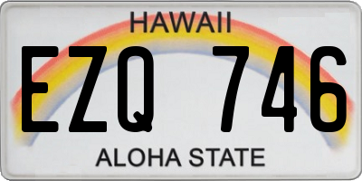 HI license plate EZQ746