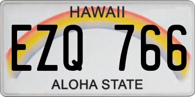 HI license plate EZQ766