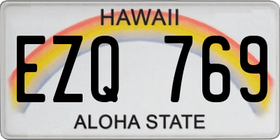 HI license plate EZQ769