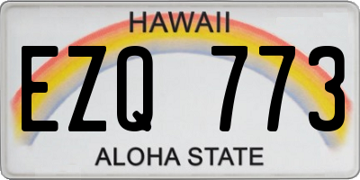 HI license plate EZQ773