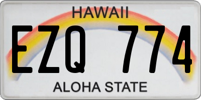HI license plate EZQ774