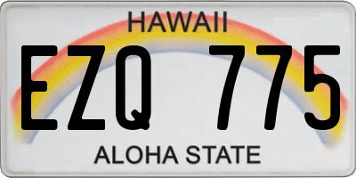 HI license plate EZQ775