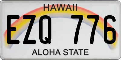 HI license plate EZQ776