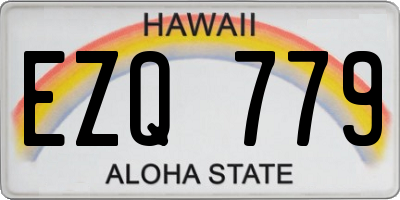 HI license plate EZQ779