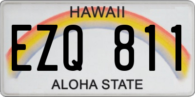 HI license plate EZQ811