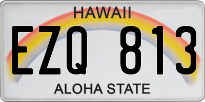 HI license plate EZQ813