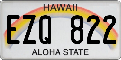 HI license plate EZQ822