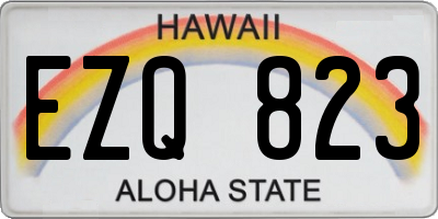 HI license plate EZQ823