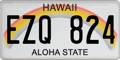 HI license plate EZQ824