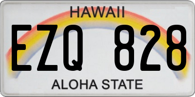 HI license plate EZQ828