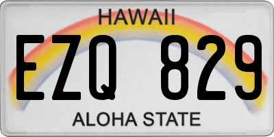 HI license plate EZQ829