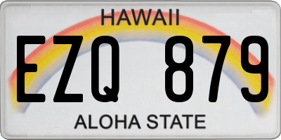 HI license plate EZQ879