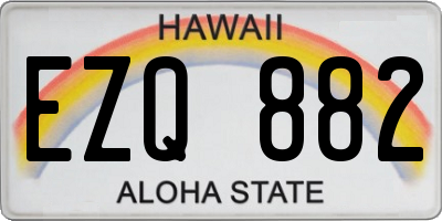 HI license plate EZQ882