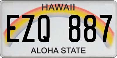 HI license plate EZQ887