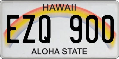 HI license plate EZQ900