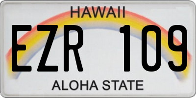 HI license plate EZR109