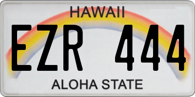 HI license plate EZR444