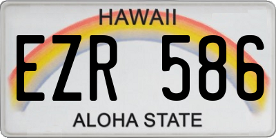 HI license plate EZR586