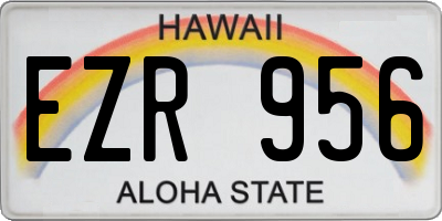 HI license plate EZR956