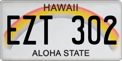 HI license plate EZT302
