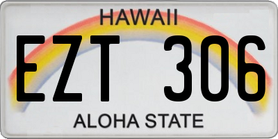 HI license plate EZT306