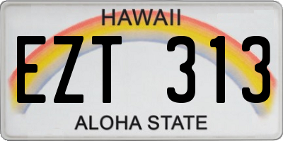 HI license plate EZT313