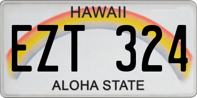 HI license plate EZT324
