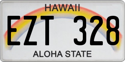 HI license plate EZT328