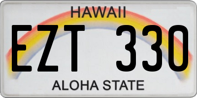 HI license plate EZT330