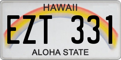 HI license plate EZT331