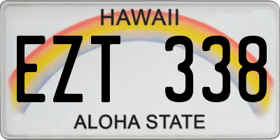 HI license plate EZT338