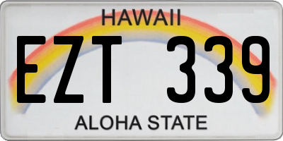 HI license plate EZT339