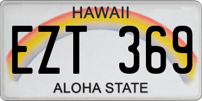 HI license plate EZT369