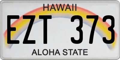 HI license plate EZT373