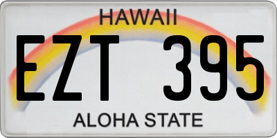 HI license plate EZT395