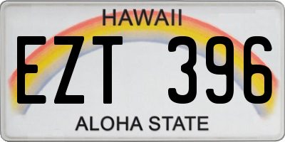 HI license plate EZT396
