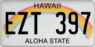 HI license plate EZT397