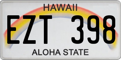 HI license plate EZT398