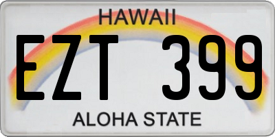 HI license plate EZT399