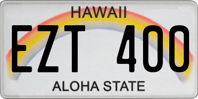HI license plate EZT400