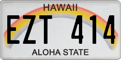 HI license plate EZT414
