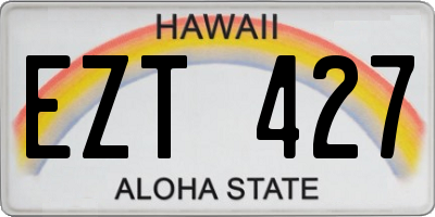 HI license plate EZT427